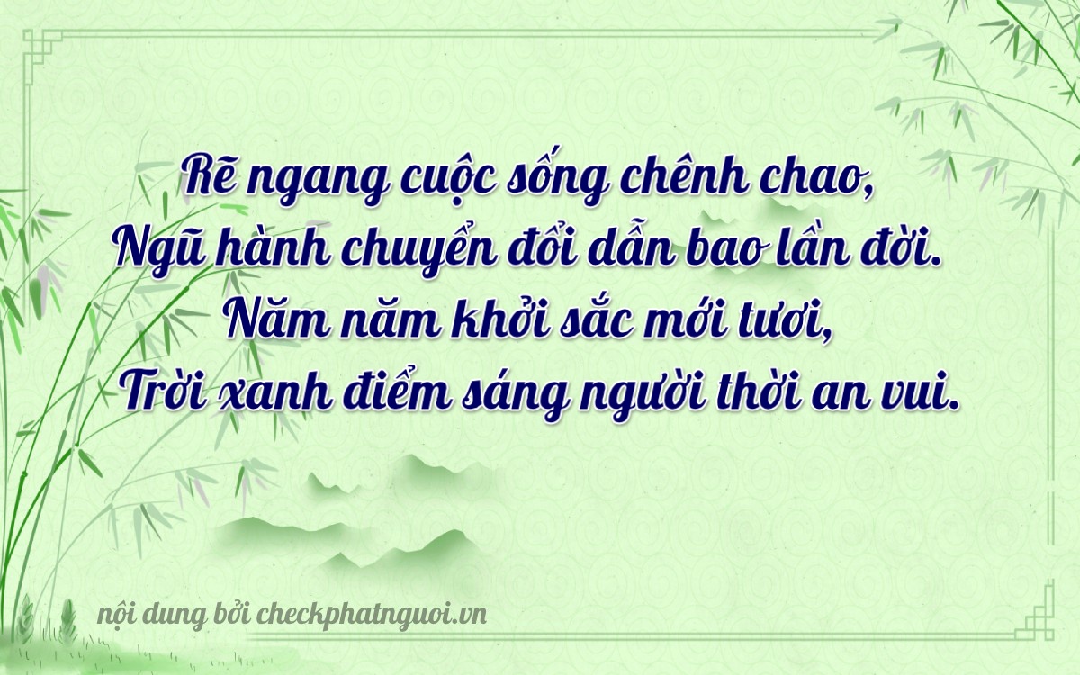 Bài thơ ý nghĩa cho <b>biển số 36BC-05755</b> tại website checkphatnguoi.vn