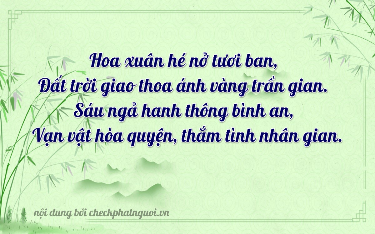 Bài thơ ý nghĩa cho <b>biển số 36BC-06398</b> tại website checkphatnguoi.vn