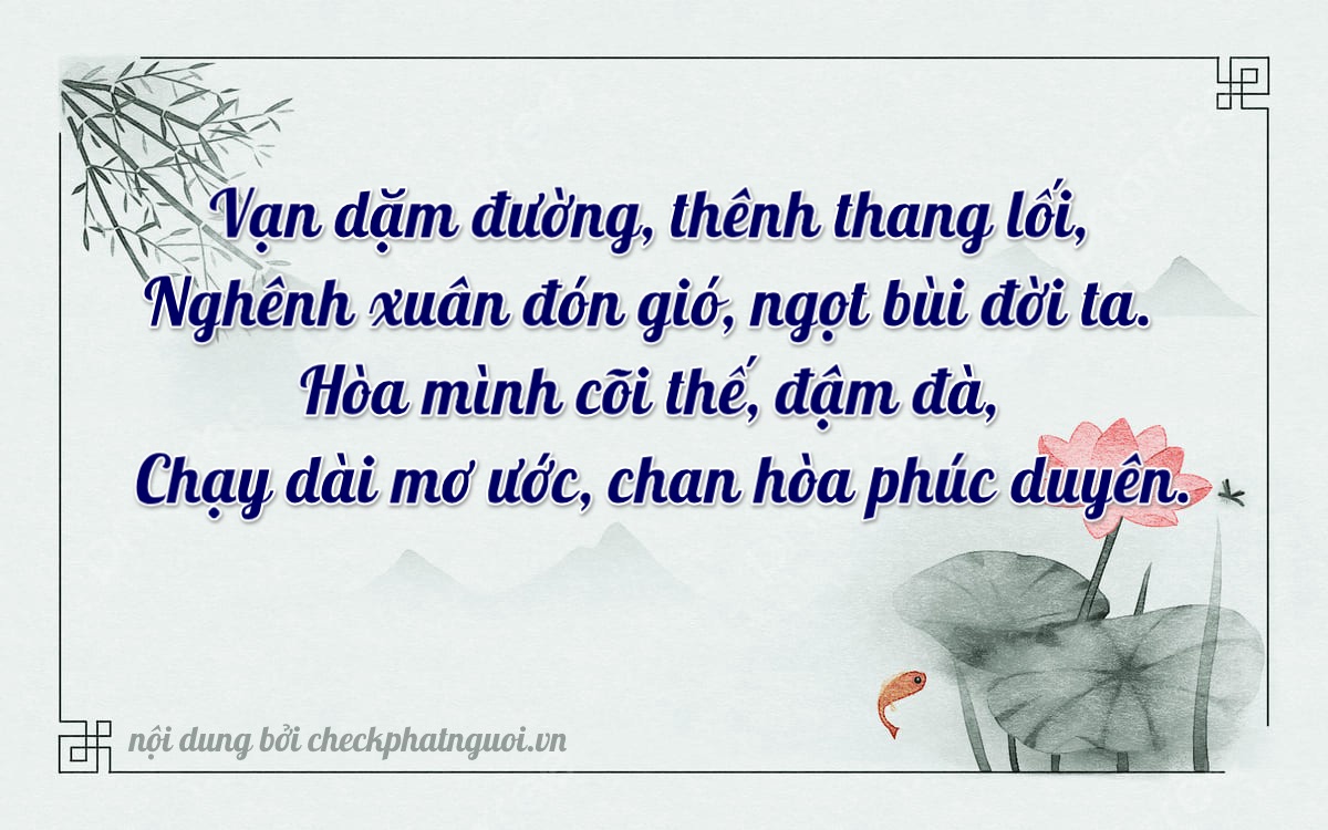 Bài thơ ý nghĩa cho <b>biển số 36BE-03678</b> tại website checkphatnguoi.vn