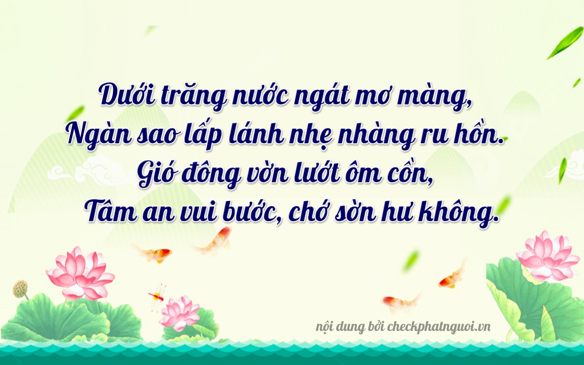 Bài thơ ý nghĩa cho <b>biển số 36BF-01207</b> tại website checkphatnguoi.vn