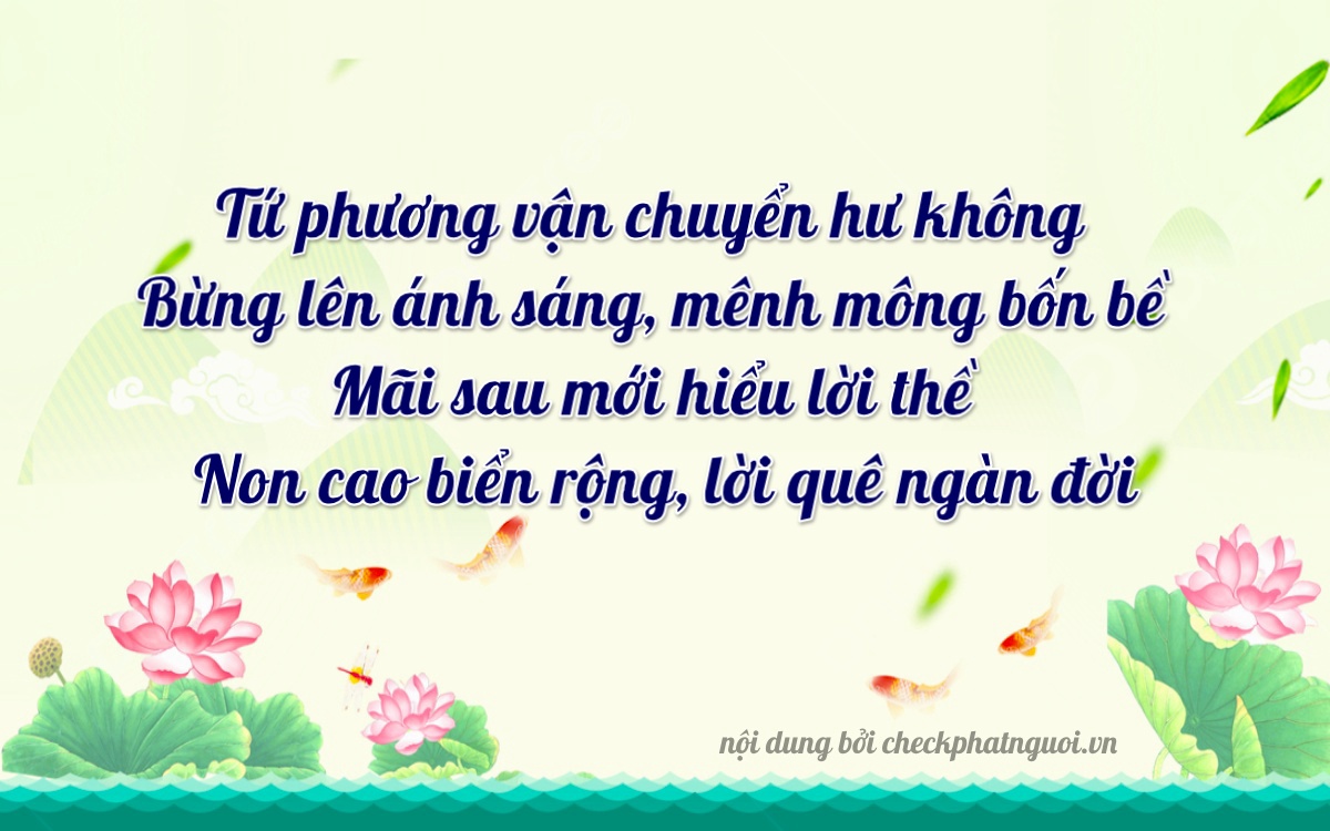 Bài thơ ý nghĩa cho <b>biển số 36BK-04898</b> tại website checkphatnguoi.vn