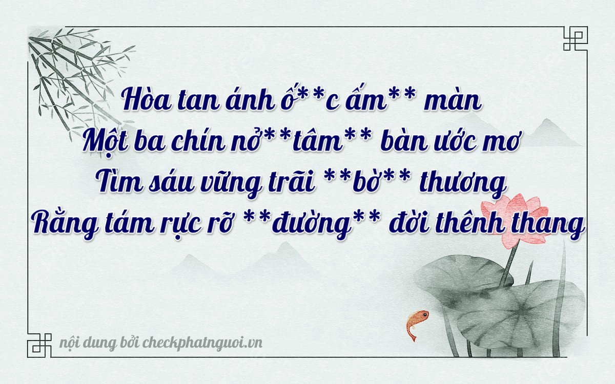 Bài thơ ý nghĩa cho <b>biển số 36C-11386</b> tại website checkphatnguoi.vn