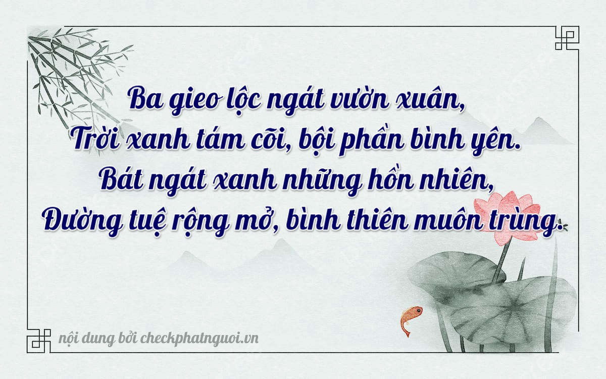 Bài thơ ý nghĩa cho <b>biển số 36C1-37888</b> tại website checkphatnguoi.vn