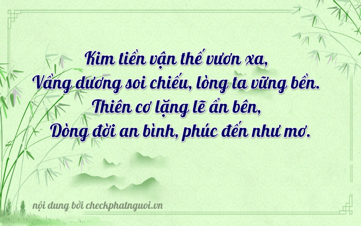 Bài thơ ý nghĩa cho <b>biển số 36C-14505</b> tại website checkphatnguoi.vn