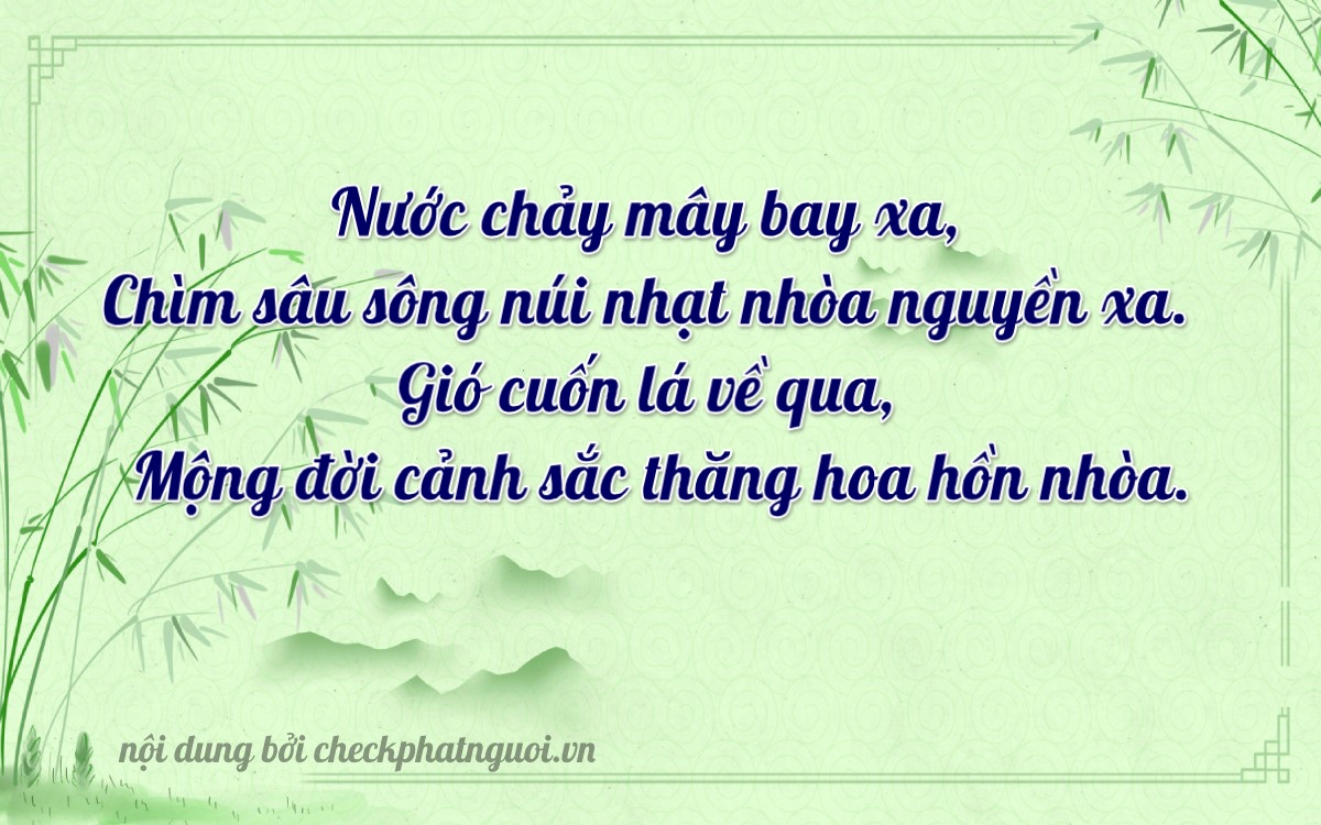 Bài thơ ý nghĩa cho <b>biển số 36C-18295</b> tại website checkphatnguoi.vn