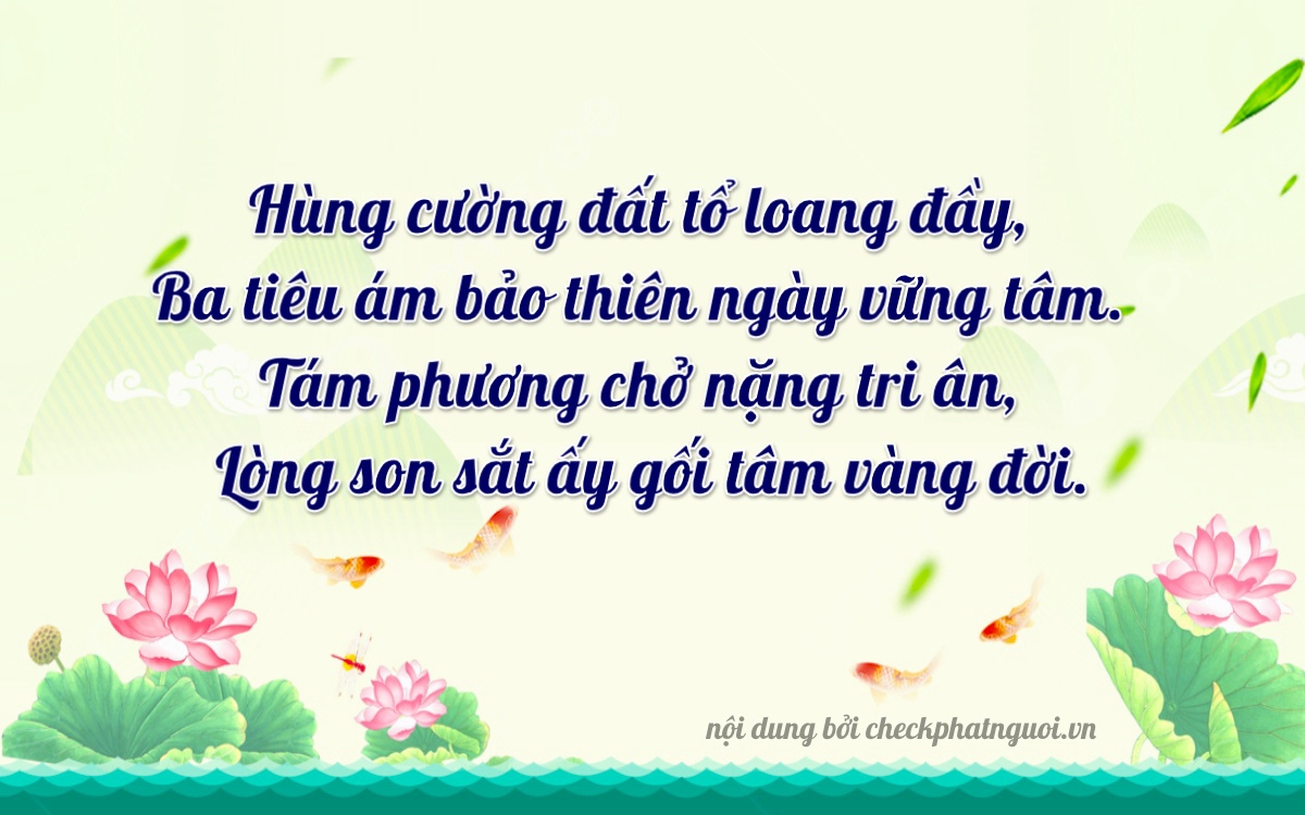 Bài thơ ý nghĩa cho <b>biển số 36C-20378</b> tại website checkphatnguoi.vn