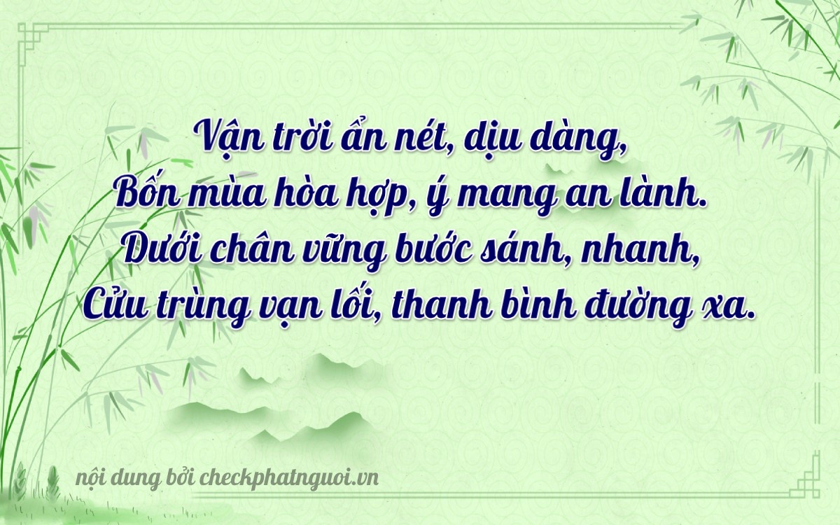 Bài thơ ý nghĩa cho <b>biển số 36C2-06149</b> tại website checkphatnguoi.vn