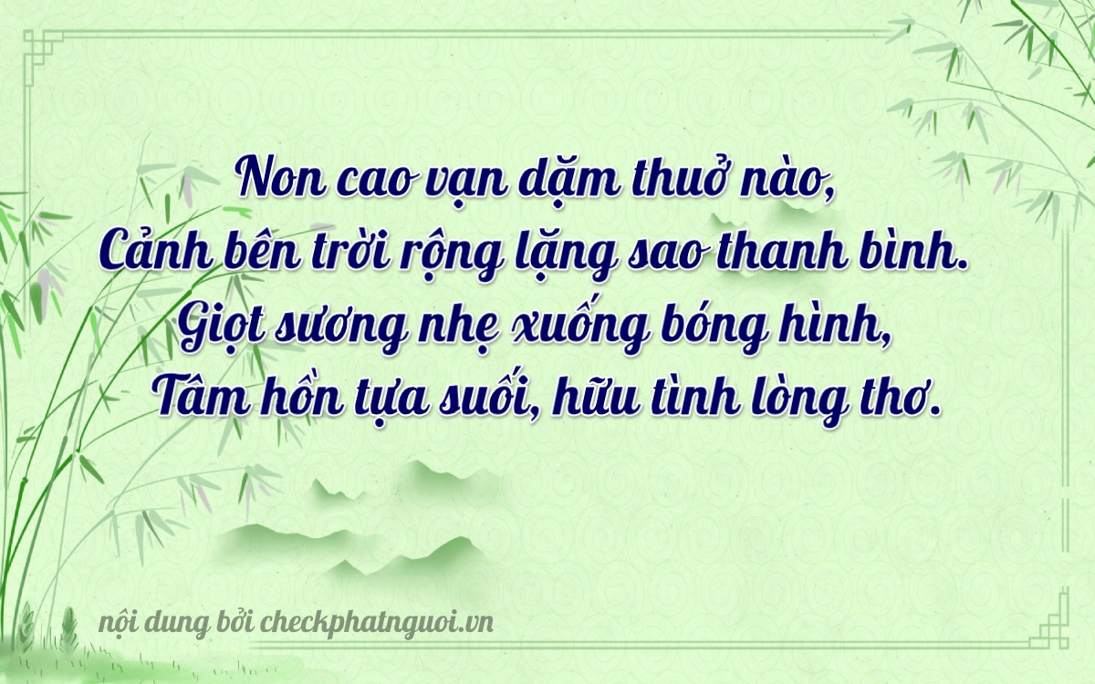 Bài thơ ý nghĩa cho <b>biển số 36C2-08693</b> tại website checkphatnguoi.vn