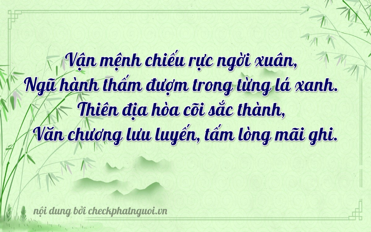 Bài thơ ý nghĩa cho <b>biển số 36C-21011</b> tại website checkphatnguoi.vn