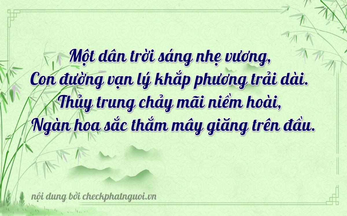 Bài thơ ý nghĩa cho <b>biển số 36C2-12406</b> tại website checkphatnguoi.vn