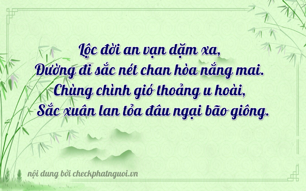 Bài thơ ý nghĩa cho <b>biển số 36C2-20997</b> tại website checkphatnguoi.vn