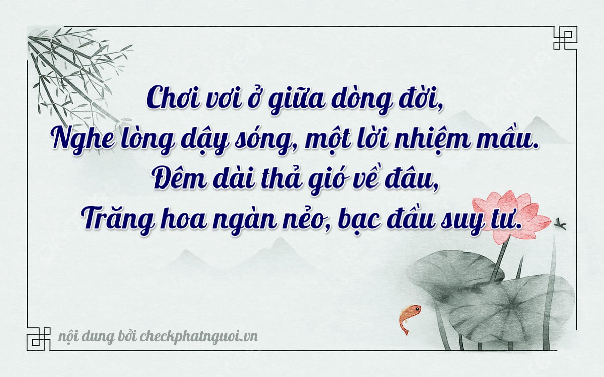 Bài thơ ý nghĩa cho <b>biển số 36C-25846</b> tại website checkphatnguoi.vn