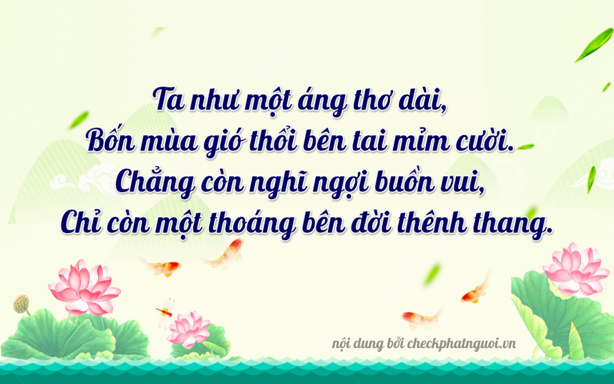 Bài thơ ý nghĩa cho <b>biển số 36C-30757</b> tại website checkphatnguoi.vn