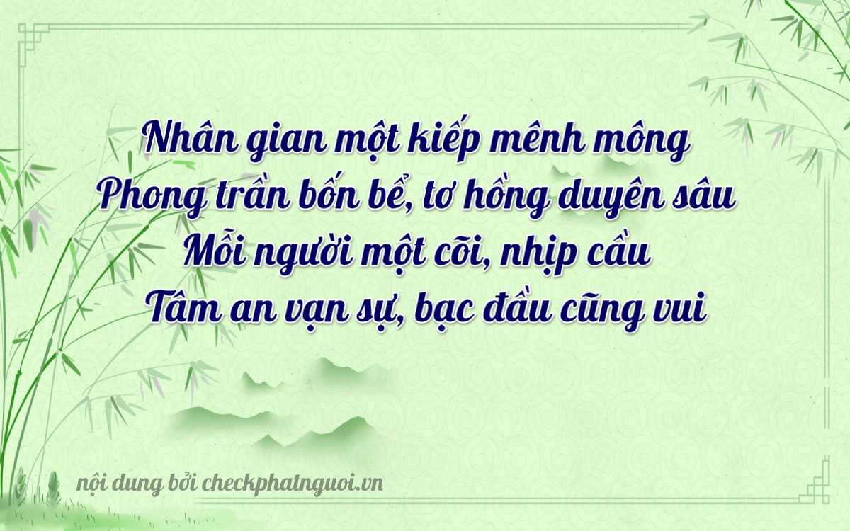 Bài thơ ý nghĩa cho <b>biển số 36C-35252</b> tại website checkphatnguoi.vn