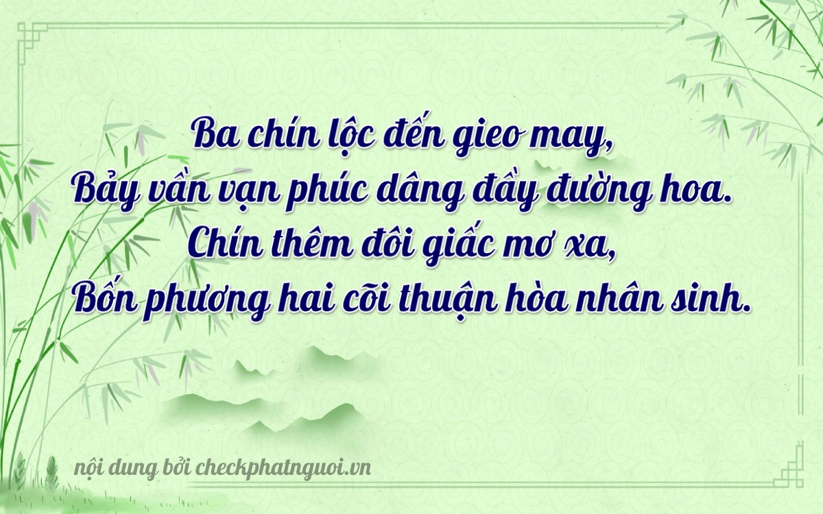 Bài thơ ý nghĩa cho <b>biển số 36C-37942</b> tại website checkphatnguoi.vn