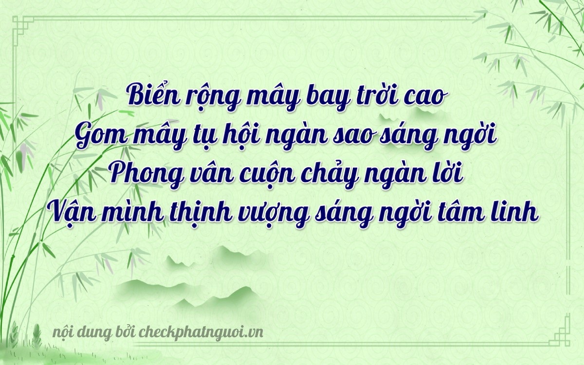 Bài thơ ý nghĩa cho <b>biển số 36C-41851</b> tại website checkphatnguoi.vn