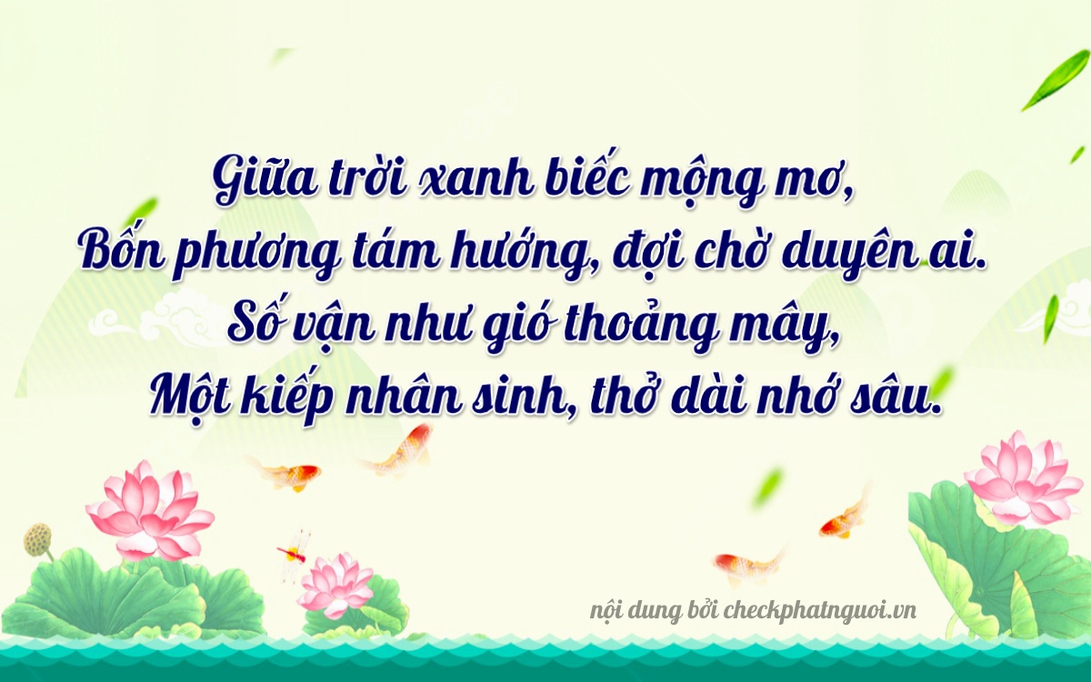 Bài thơ ý nghĩa cho <b>biển số 36C-44545</b> tại website checkphatnguoi.vn