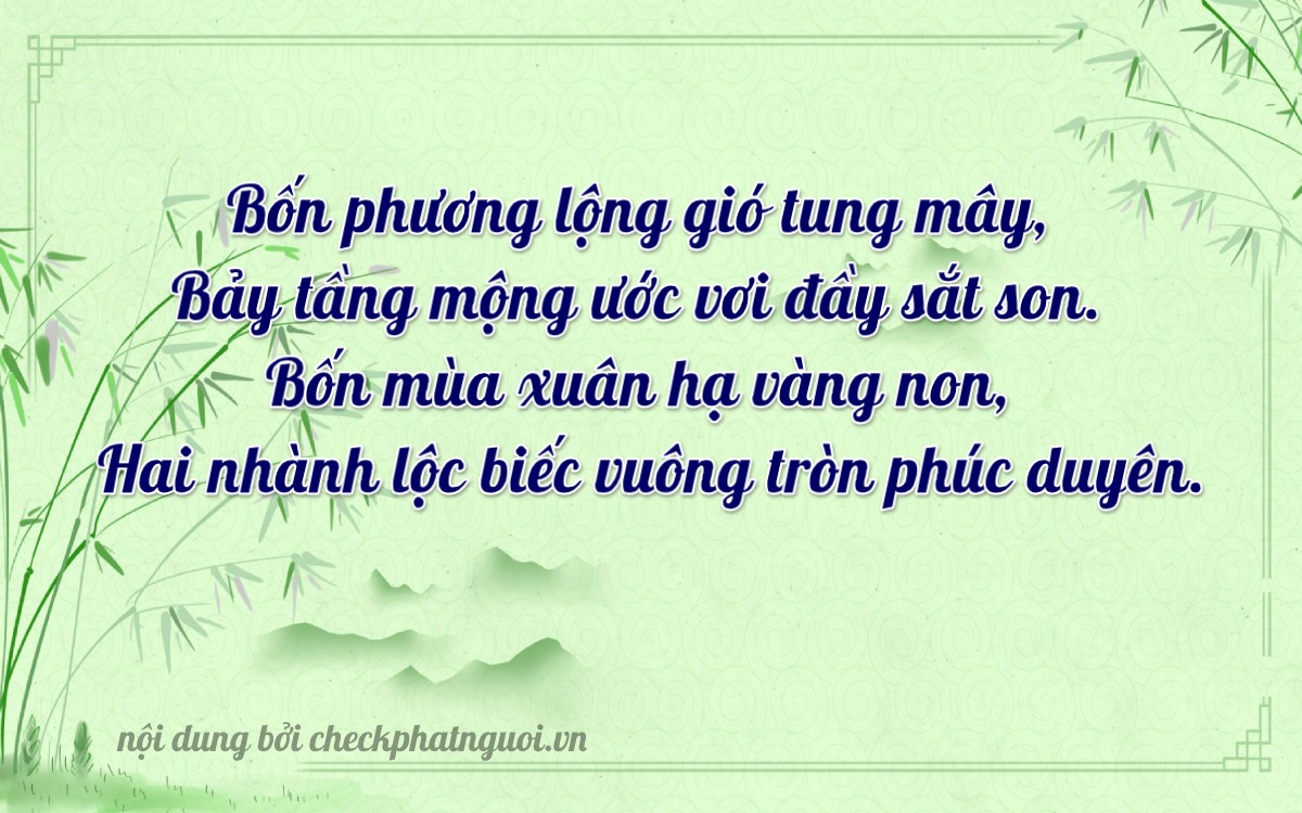 Bài thơ ý nghĩa cho <b>biển số 36C-47427</b> tại website checkphatnguoi.vn