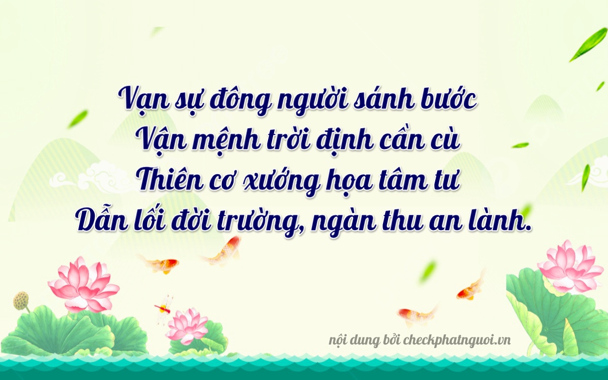 Bài thơ ý nghĩa cho <b>biển số 36C-47477</b> tại website checkphatnguoi.vn