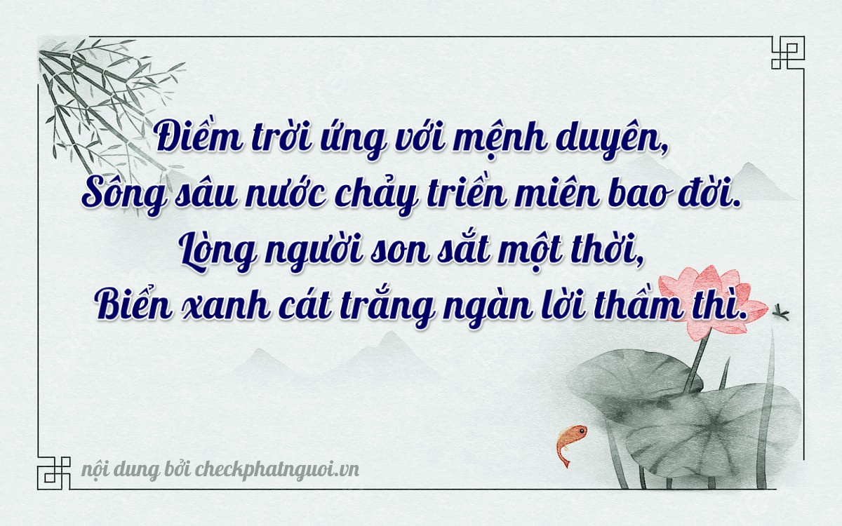 Bài thơ ý nghĩa cho <b>biển số 36C-47497</b> tại website checkphatnguoi.vn