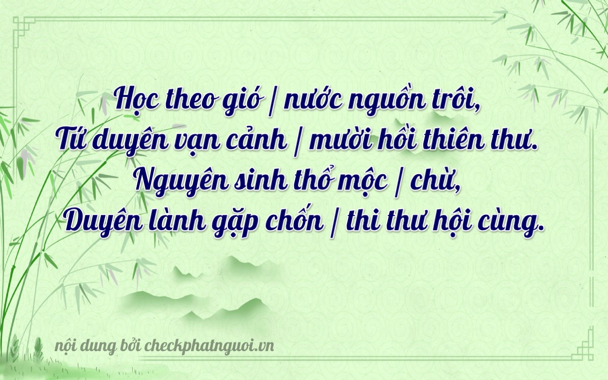 Bài thơ ý nghĩa cho <b>biển số 36C-48229</b> tại website checkphatnguoi.vn