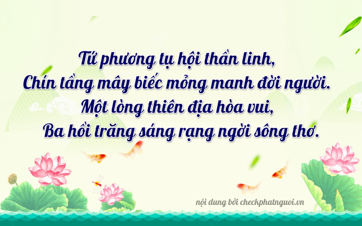 Bài thơ ý nghĩa cho <b>biển số 36C-49138</b> tại website checkphatnguoi.vn