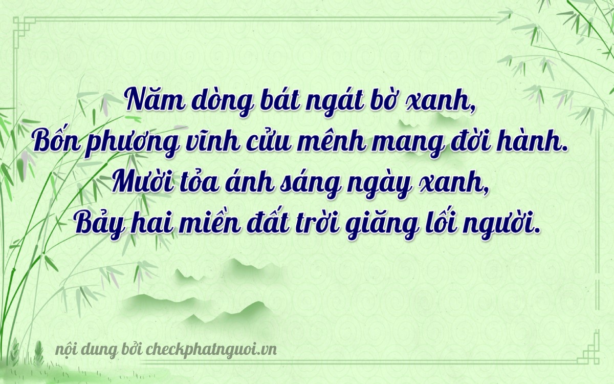 Bài thơ ý nghĩa cho <b>biển số 36C-51476</b> tại website checkphatnguoi.vn