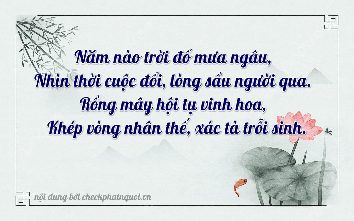 Bài thơ ý nghĩa cho <b>biển số 36C-52614</b> tại website checkphatnguoi.vn