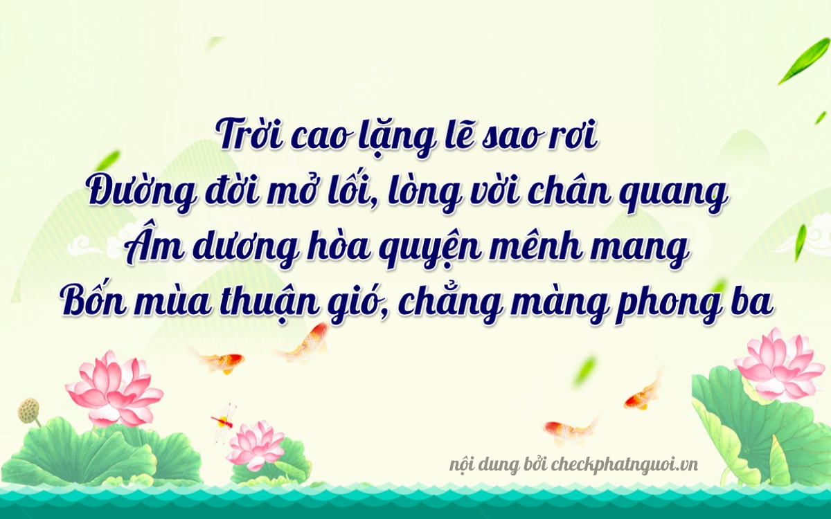 Bài thơ ý nghĩa cho <b>biển số 36D-01107</b> tại website checkphatnguoi.vn