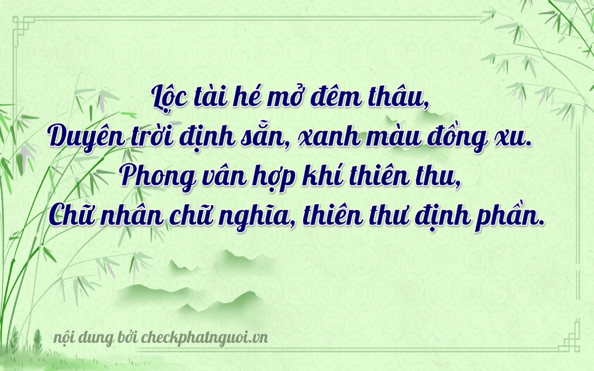 Bài thơ ý nghĩa cho <b>biển số 36D-01233</b> tại website checkphatnguoi.vn