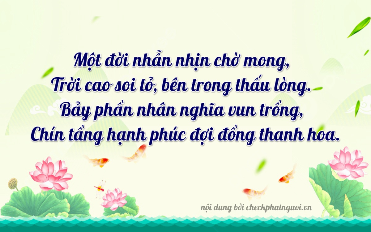 Bài thơ ý nghĩa cho <b>biển số 36D-01719</b> tại website checkphatnguoi.vn