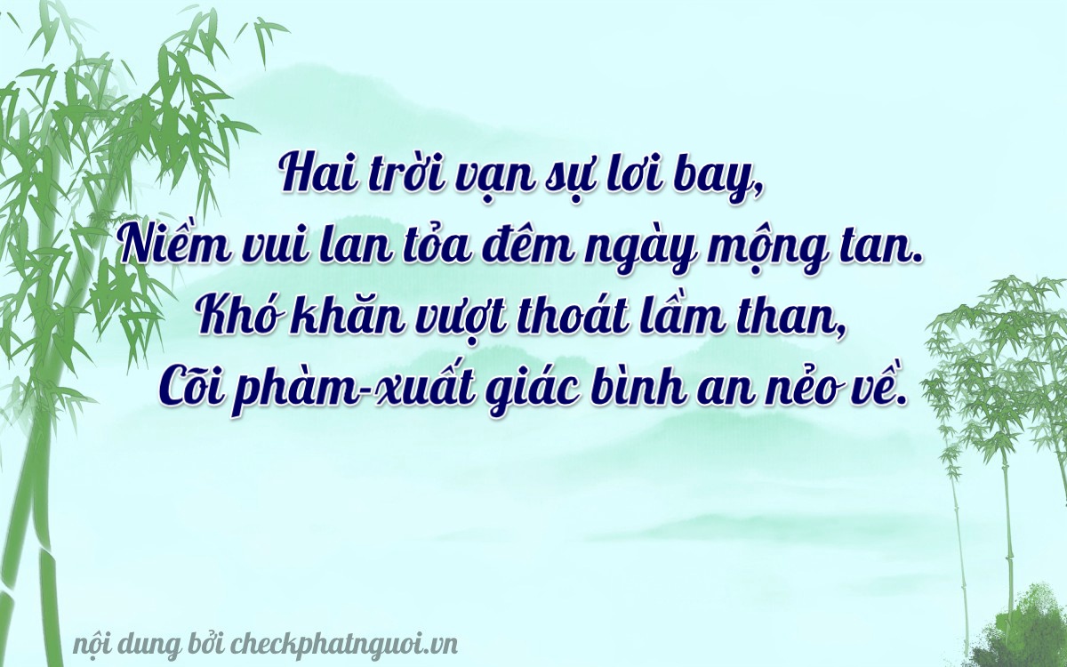 Bài thơ ý nghĩa cho <b>biển số 36D-02288</b> tại website checkphatnguoi.vn