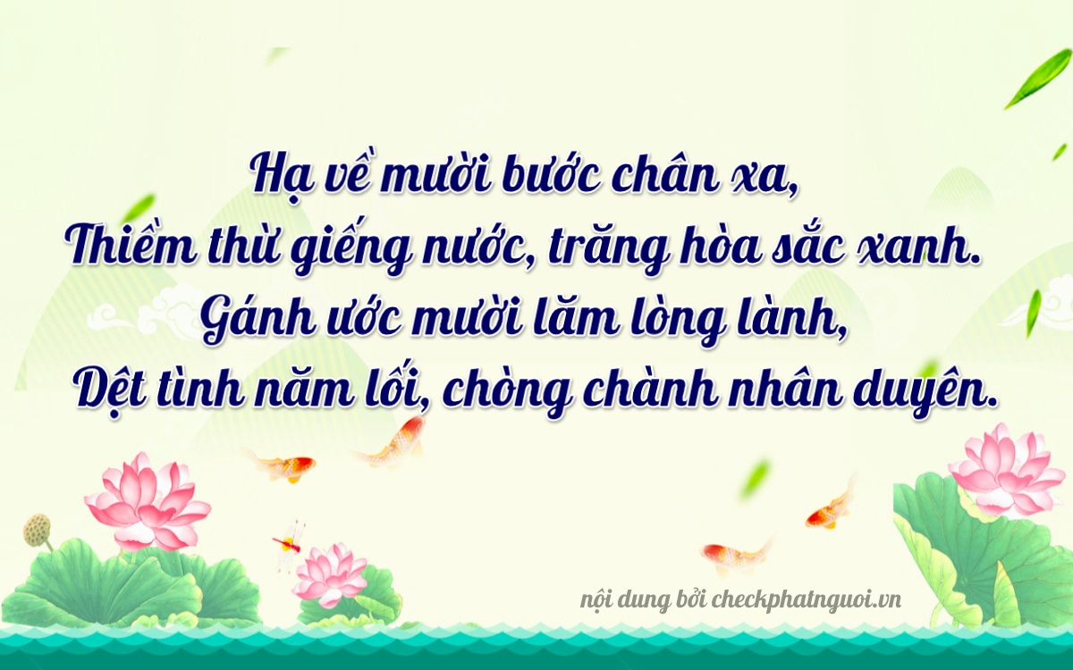 Bài thơ ý nghĩa cho <b>biển số 36D1-19515</b> tại website checkphatnguoi.vn
