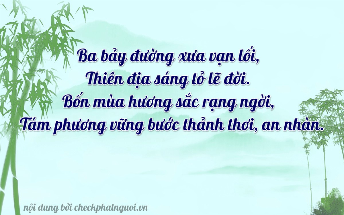 Bài thơ ý nghĩa cho <b>biển số 36D1-33748</b> tại website checkphatnguoi.vn