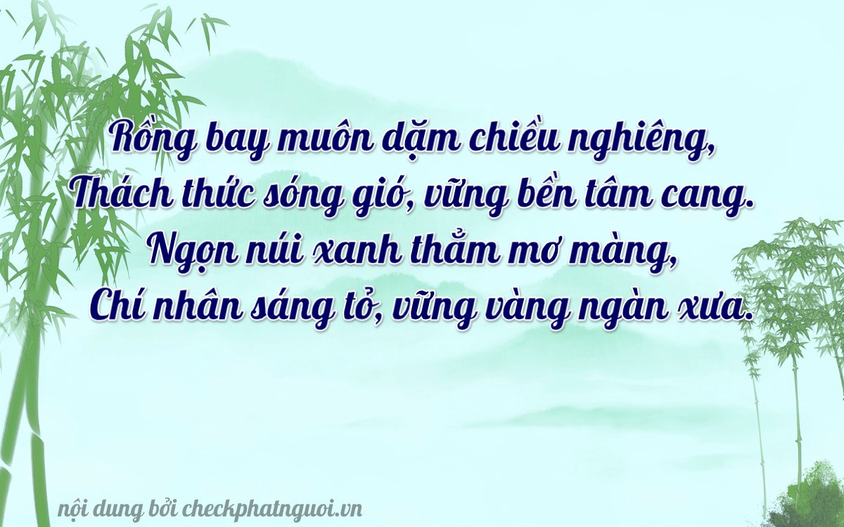 Bài thơ ý nghĩa cho <b>biển số 36D1-66980</b> tại website checkphatnguoi.vn
