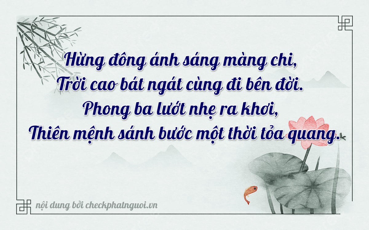 Bài thơ ý nghĩa cho <b>biển số 36D1-78414</b> tại website checkphatnguoi.vn