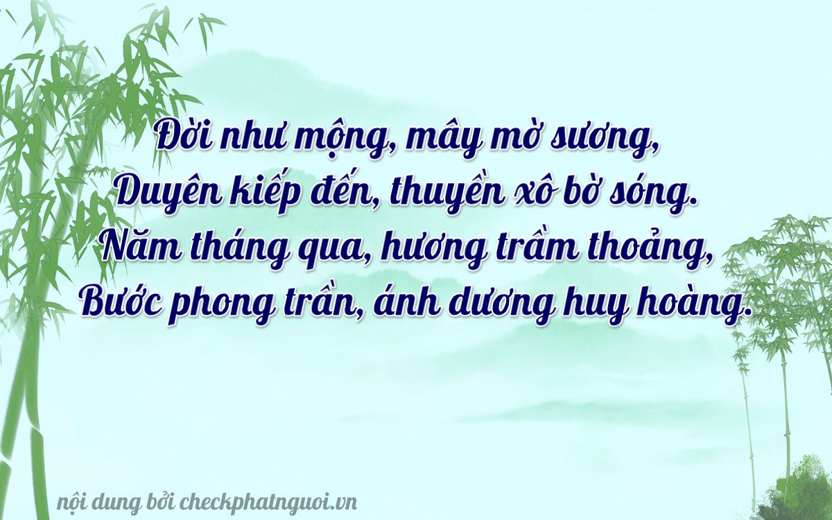 Bài thơ ý nghĩa cho <b>biển số 36E1-45900</b> tại website checkphatnguoi.vn
