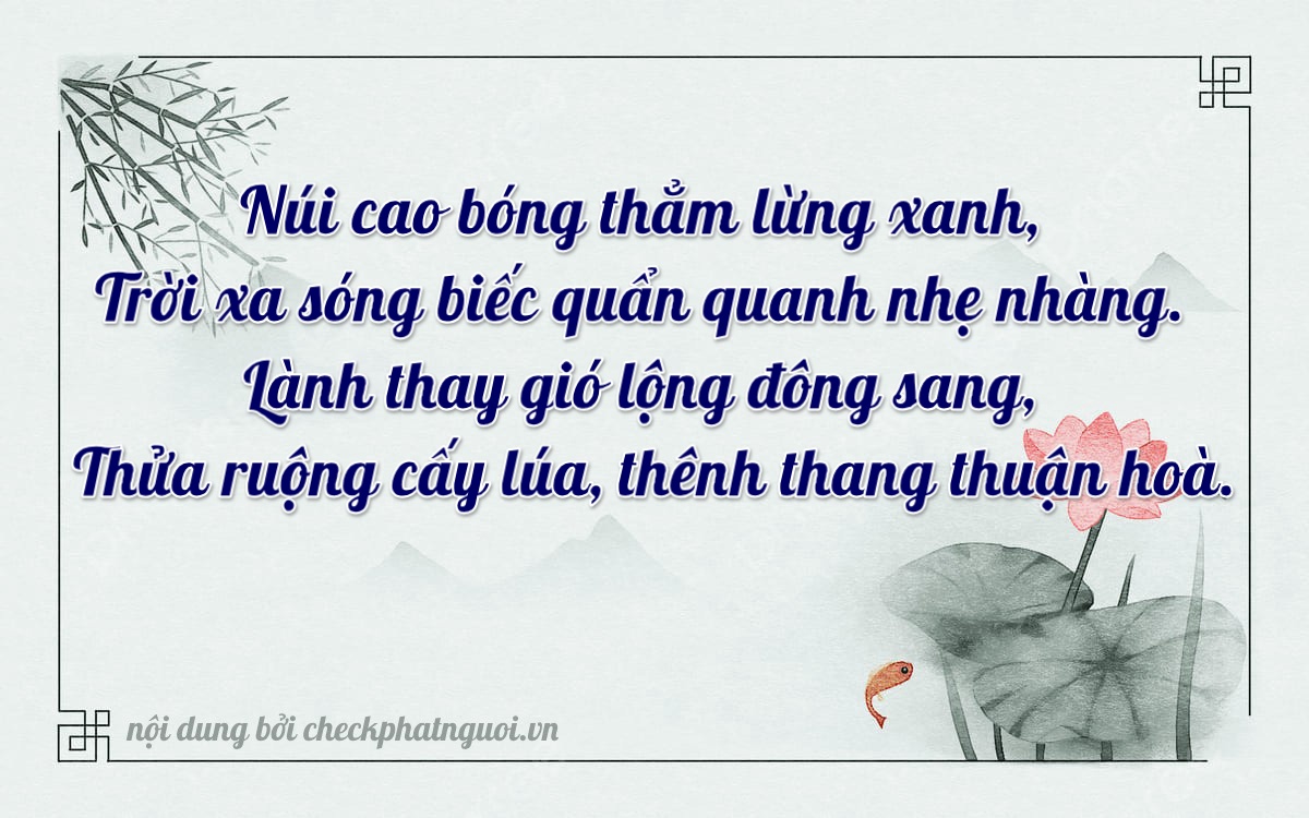 Bài thơ ý nghĩa cho <b>biển số 36E-26268</b> tại website checkphatnguoi.vn