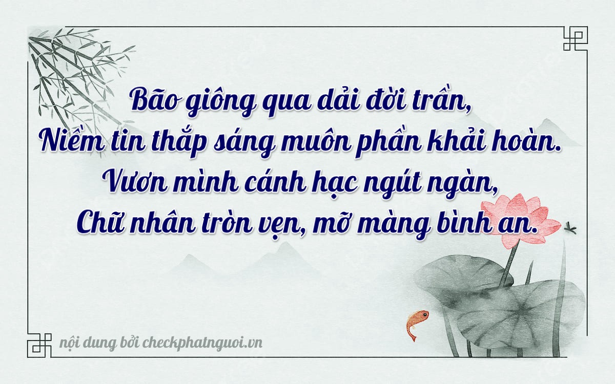Bài thơ ý nghĩa cho <b>biển số 36F-00556</b> tại website checkphatnguoi.vn