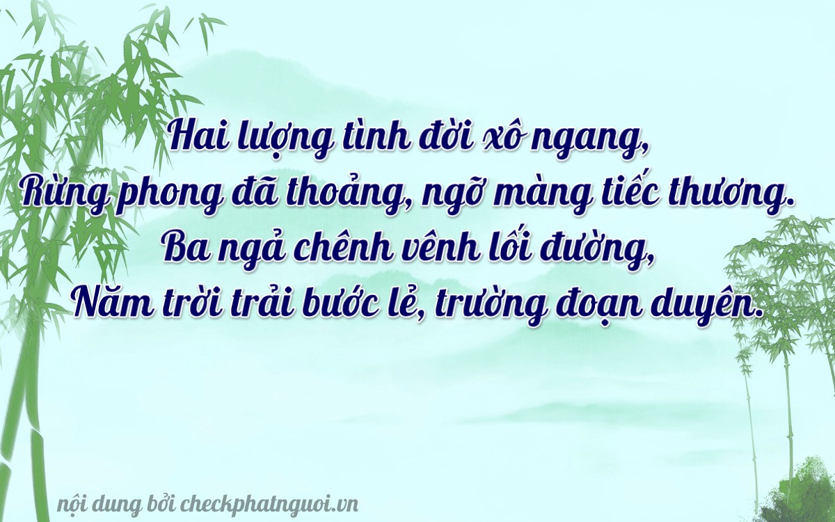 Bài thơ ý nghĩa cho <b>biển số 36F1-26352</b> tại website checkphatnguoi.vn