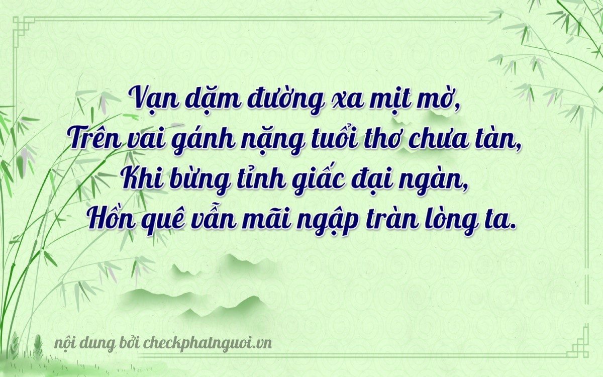 Bài thơ ý nghĩa cho <b>biển số 36F1-32369</b> tại website checkphatnguoi.vn