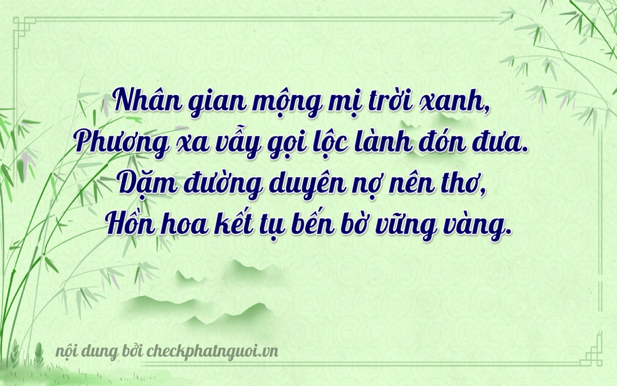 Bài thơ ý nghĩa cho <b>biển số 36G1-21805</b> tại website checkphatnguoi.vn
