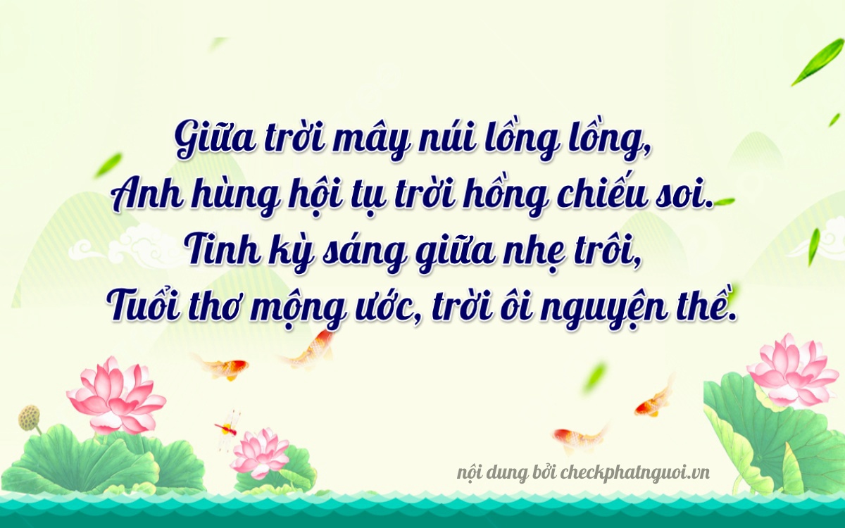 Bài thơ ý nghĩa cho <b>biển số 36G1-38110</b> tại website checkphatnguoi.vn