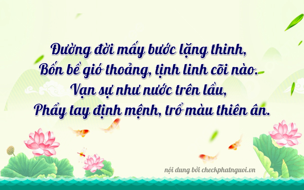 Bài thơ ý nghĩa cho <b>biển số 36G5-34078</b> tại website checkphatnguoi.vn