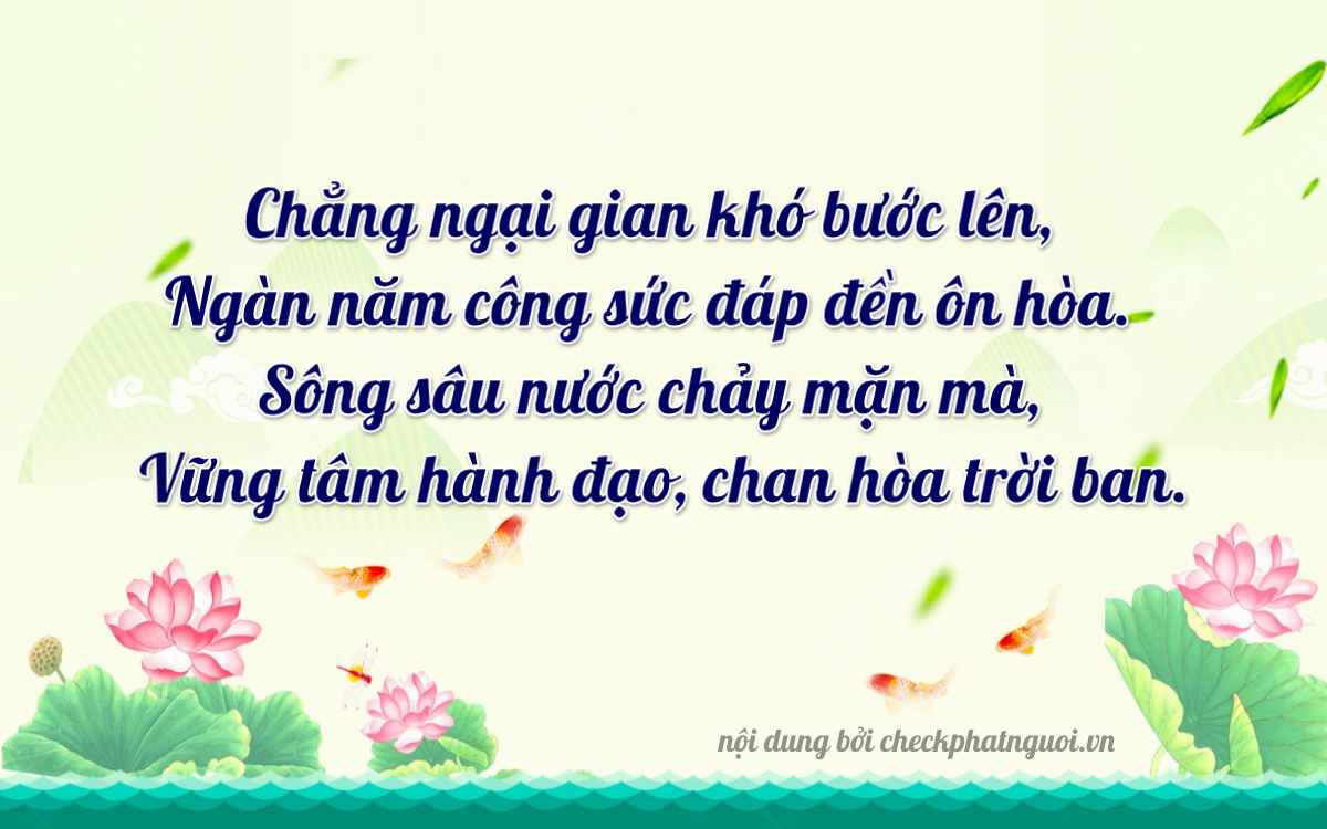 Bài thơ ý nghĩa cho <b>biển số 36H-06420</b> tại website checkphatnguoi.vn