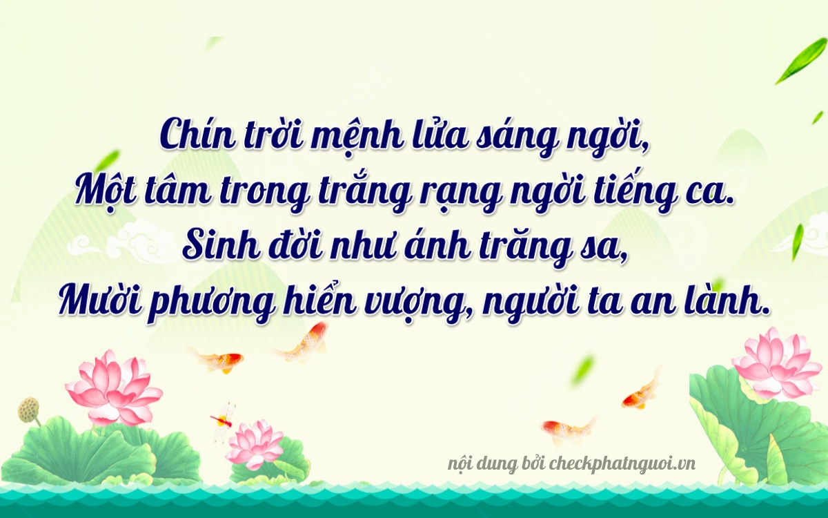 Bài thơ ý nghĩa cho <b>biển số 36H-09191</b> tại website checkphatnguoi.vn