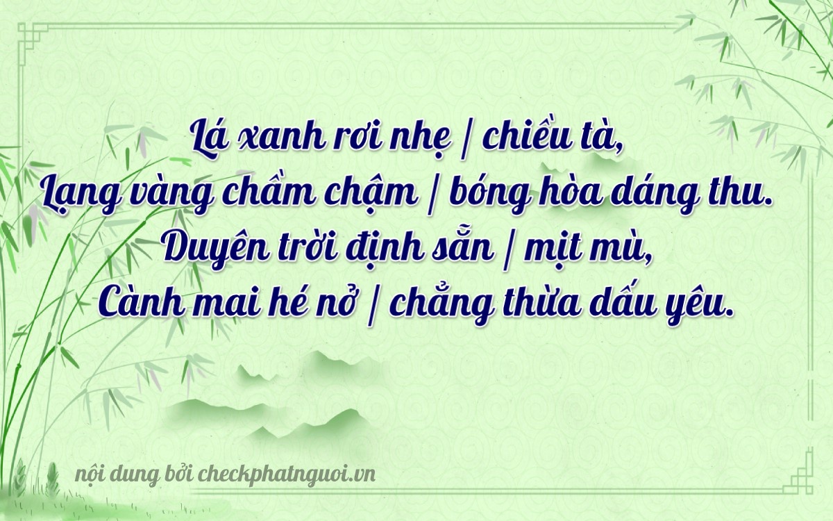 Bài thơ ý nghĩa cho <b>biển số 36H-10173</b> tại website checkphatnguoi.vn