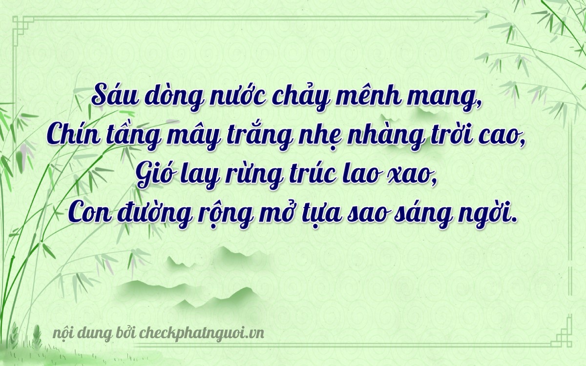 Bài thơ ý nghĩa cho <b>biển số 36H1-06996</b> tại website checkphatnguoi.vn