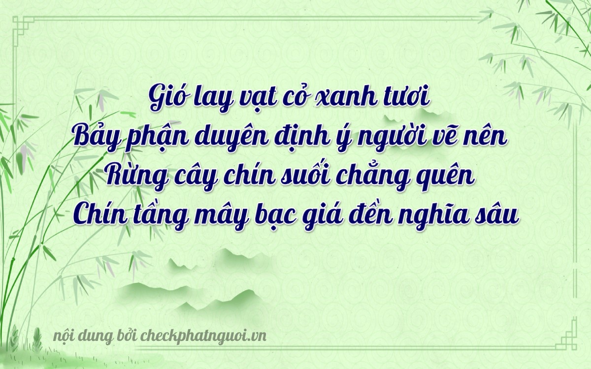 Bài thơ ý nghĩa cho <b>biển số 36H1-07369</b> tại website checkphatnguoi.vn