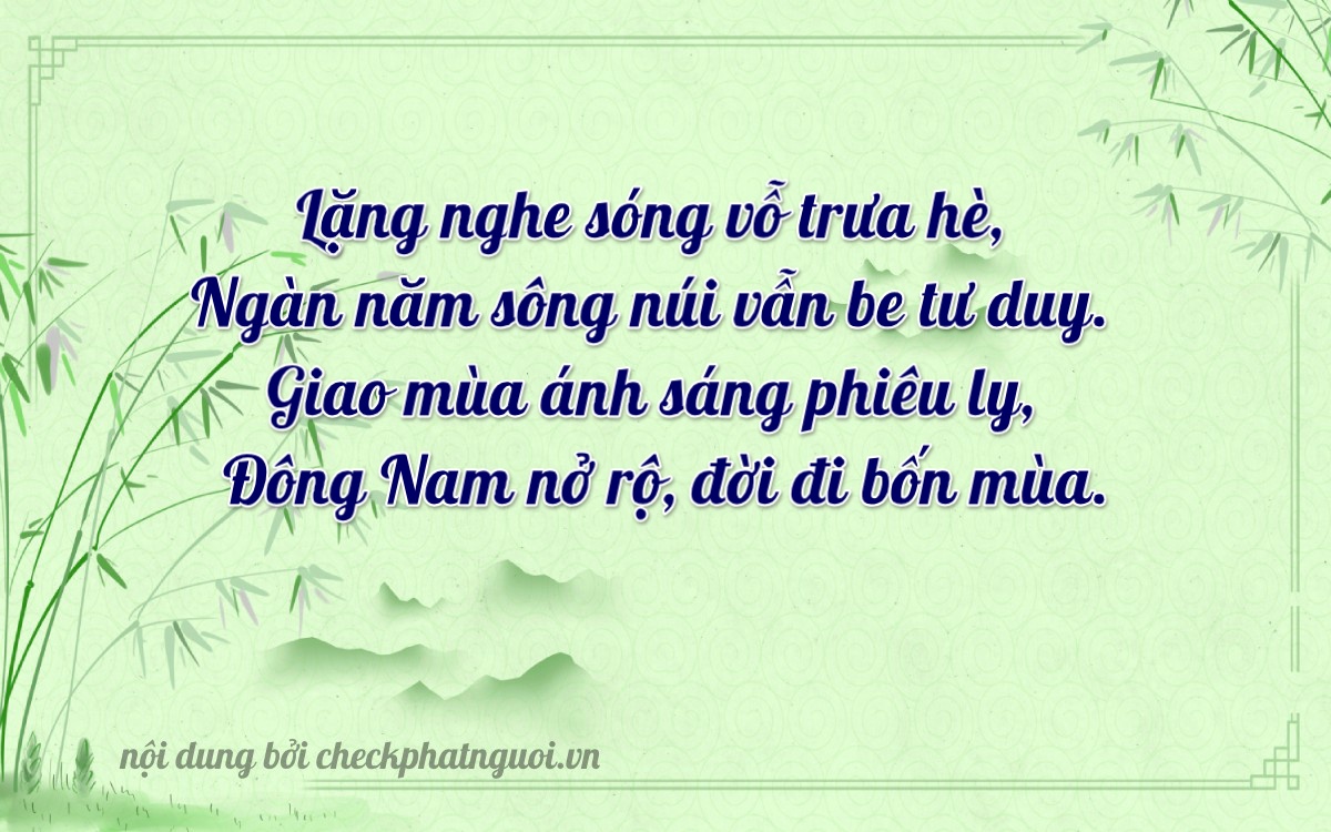 Bài thơ ý nghĩa cho <b>biển số 36H7-10208</b> tại website checkphatnguoi.vn